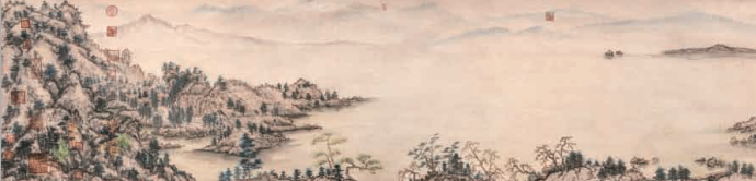 《剩山、富春山居图》（局部） 纸本设色 3700×480mm (2).png